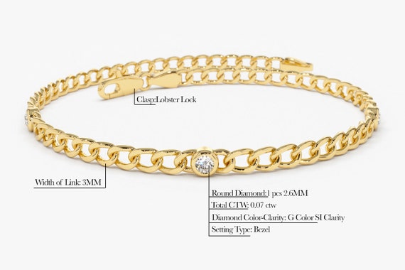 Cuban Link Chain 14k Solid Gold / 3MM 