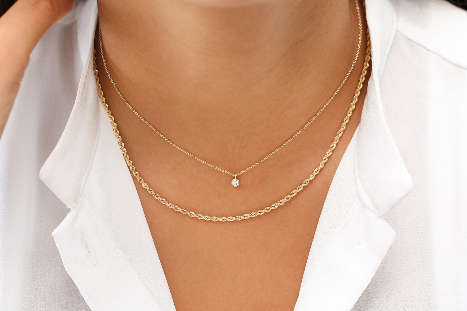 2.25 mm sale rope chain