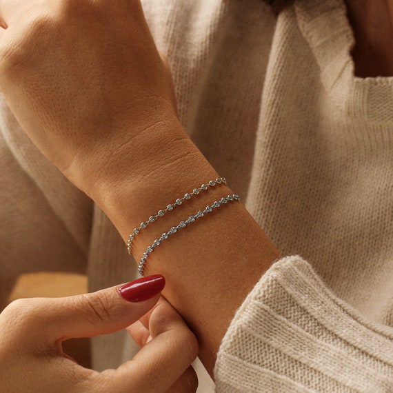 Bezel tennis shop bracelet