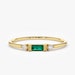 Emerald Ring / Baguette Emerald Ring / 14k Solid Gold Minimalist Emerald Ring / Stacking Emerald Ring / Emerald Jewelry / May Birthstone