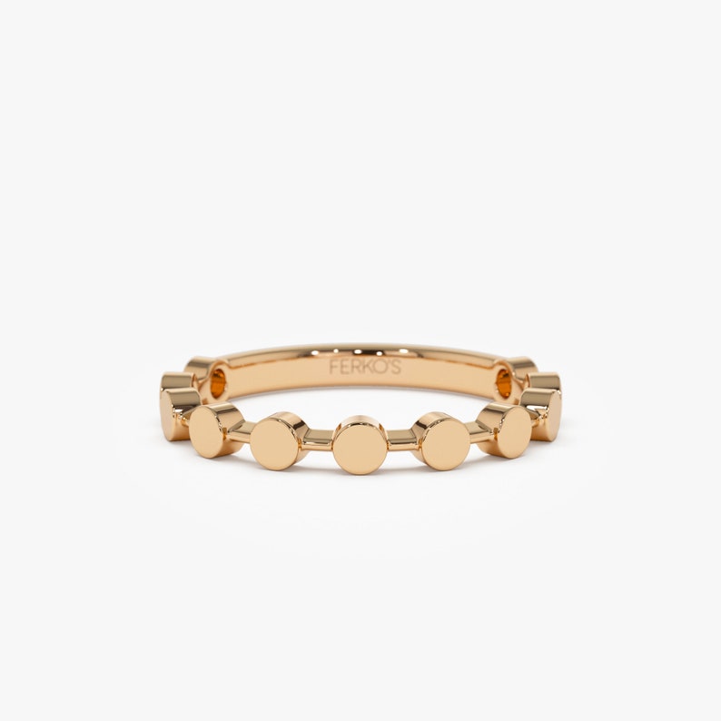 14K Rose Gold Stackable Ring For Women