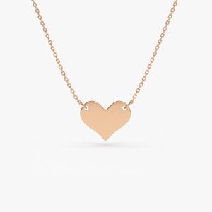 14k Rose Gold Heart Necklace