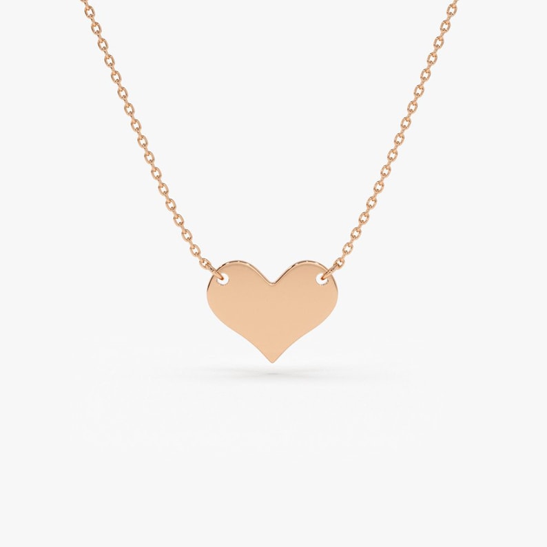 14k Rose Gold Heart Necklace