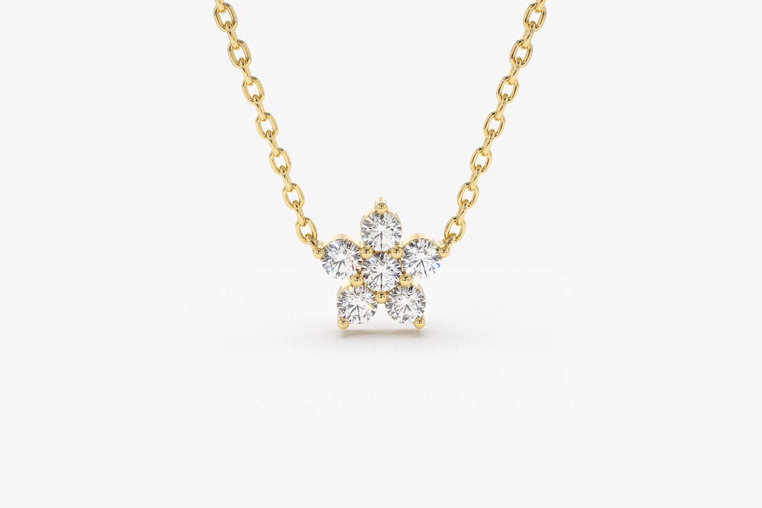 Sabrina Designs 14K Gold Choice of Gem & Diamond Flower Necklace main image 0