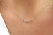 Cluster Necklace in 14k Gold / Diamond Cluster Necklace / Unique Diamond Layering Necklace / Diamond Necklace / Black Friday Sale 