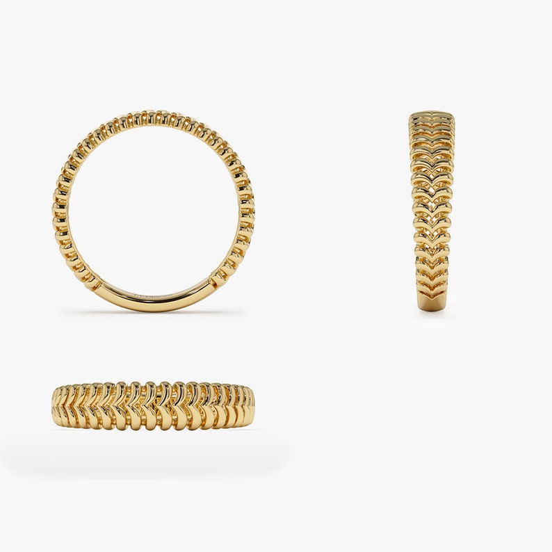 14k Unique Statement Gold Ring / Minimalist Ring Gold / Etsy