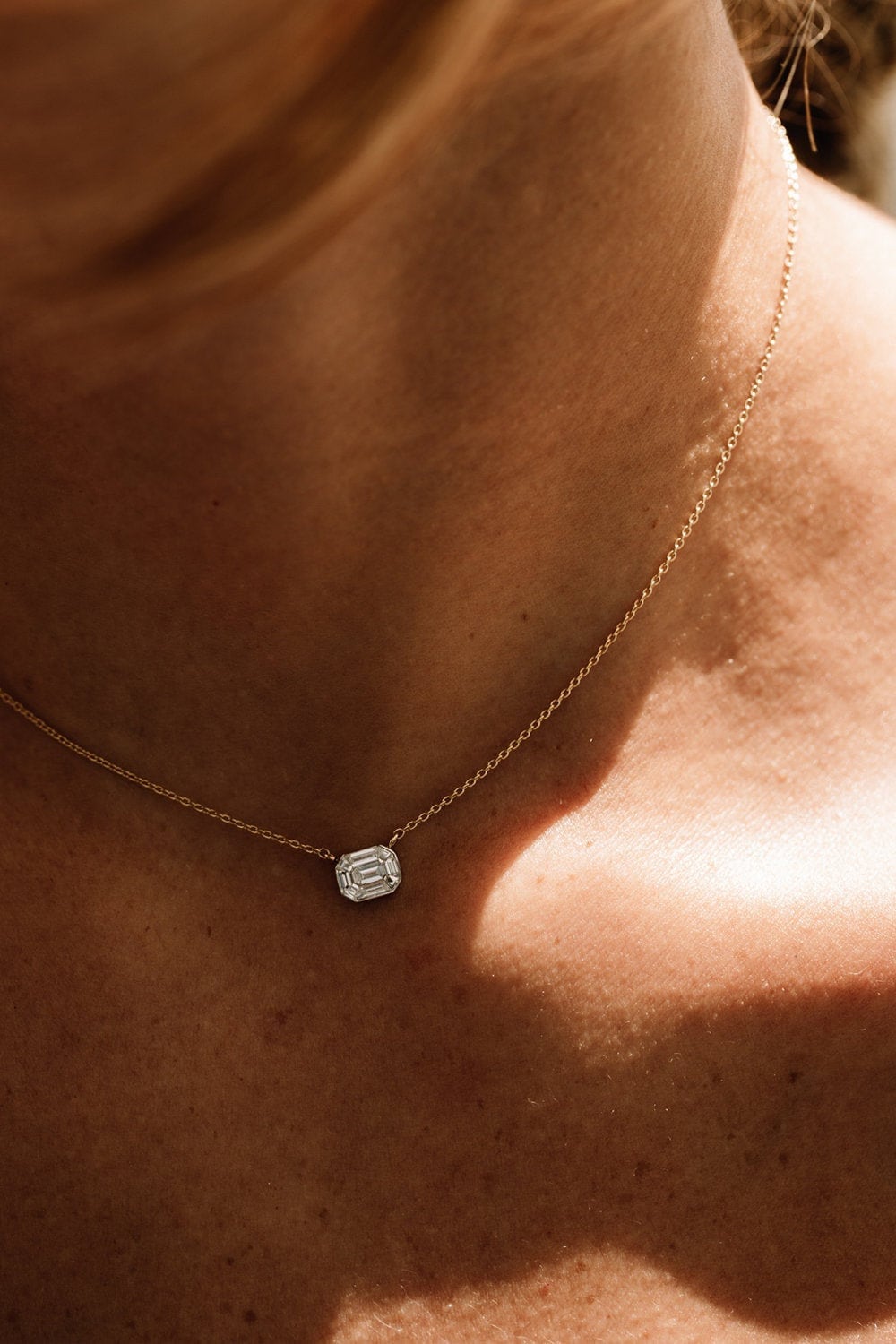 Diamond Necklace / 14k F Color VVS 