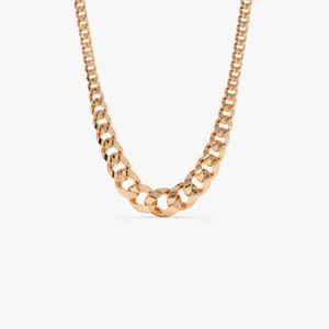 14K Rose Gold Bold Curb Necklace