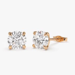 Round Diamond Medium Studs main image 1