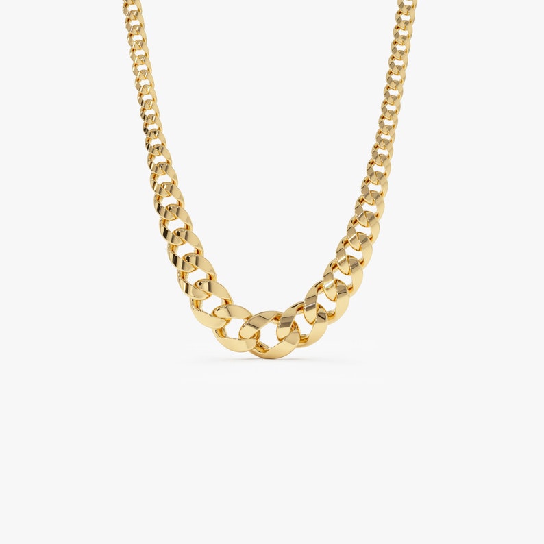 14K Gold Bold Curb Necklace