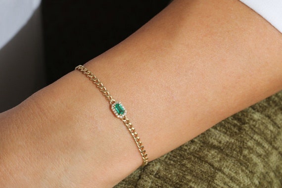 Buy Dazzling Dawn Gemstone Chain Bracelet Online | CaratLane