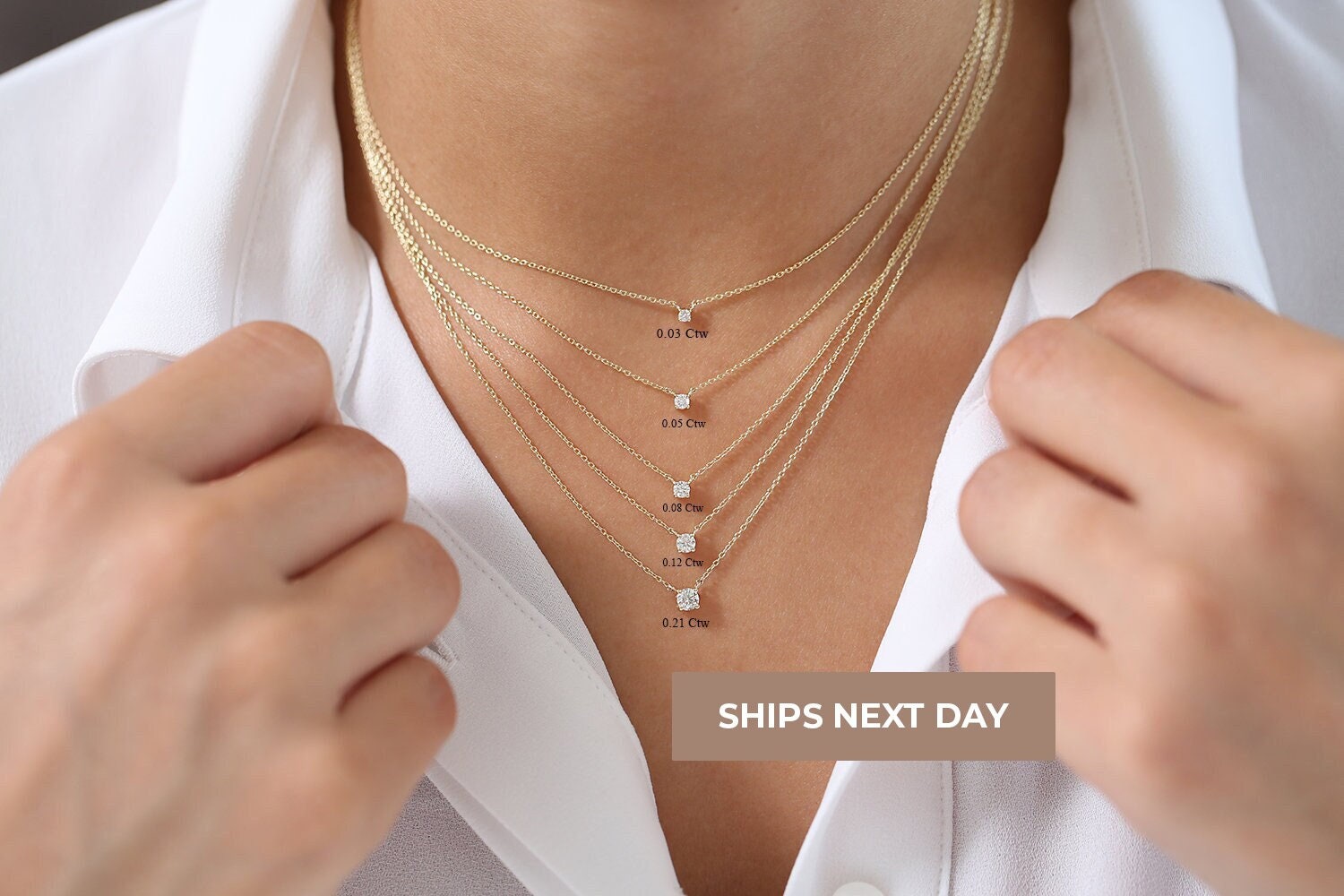 Solitaire necklace - Etsy 日本