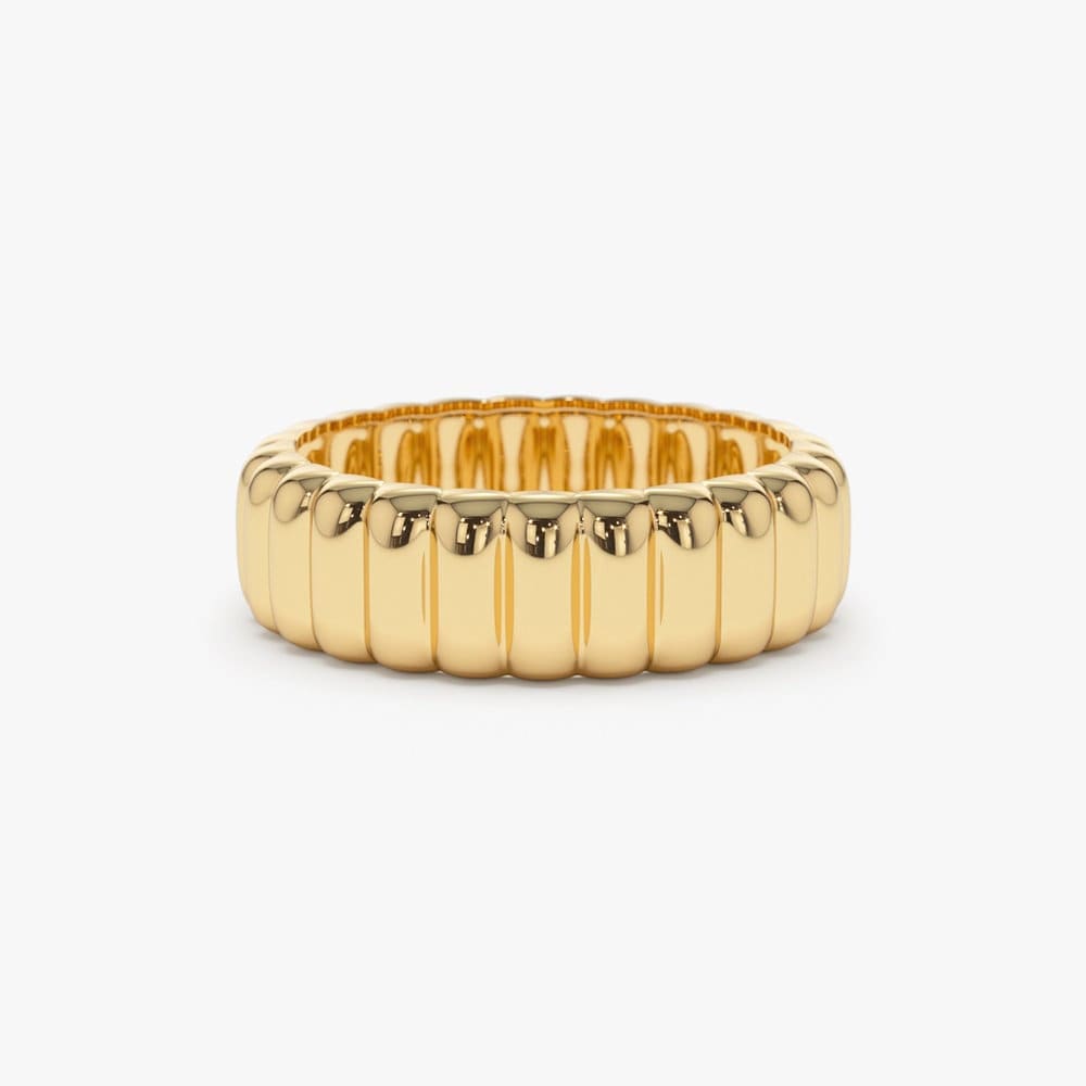 Gold Ring, 14k Solid Gold Iconic Dome Ring, Bold Statement Gold Ring, Women's Chunky Gold Ring, Dainty Bubble Ring Ferkos Fine Jewelry