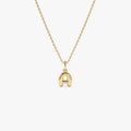 Bubble Initial Necklace, 14K Solid Gold Balloon Initial Letter Pendant, Personalized 3D Bubble Initial Charm Necklace, Best Graduation Gift