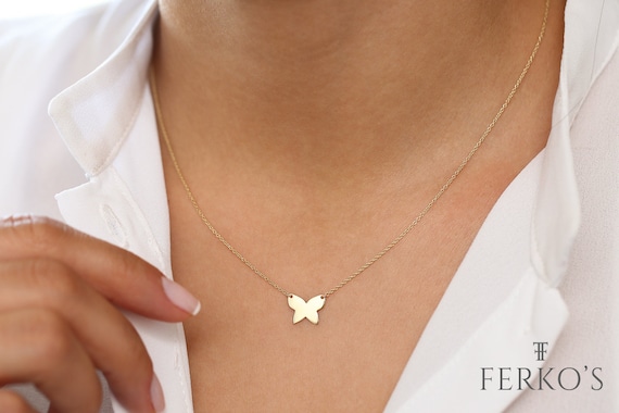 Trendy butterfly necklace deals