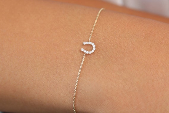 Diamante Horseshoe Lucky Charm Friendship Bracelet