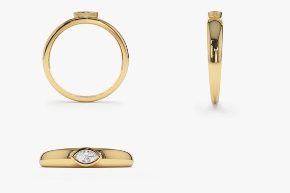 ストーンアンドストランド 14K ゴールド バゲットカット ダイヤモンド  