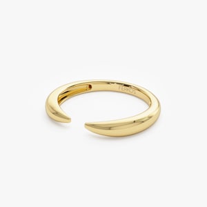 Gold Claw Ring, 14K Gold Open Claw Ring for Women, Solid Gold Cuff ...