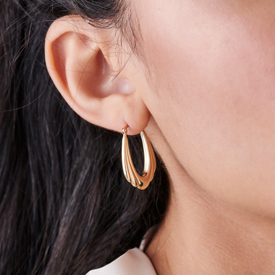 Gold Hoop Earring Set