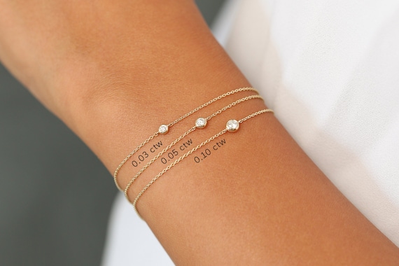 Bezel set outlet diamond bangle