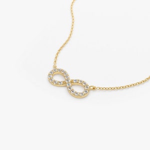 Diamond Infinity Necklace in 14K Gold