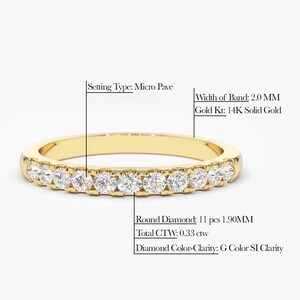 2MM Womens Diamond Wedding Band Measurements