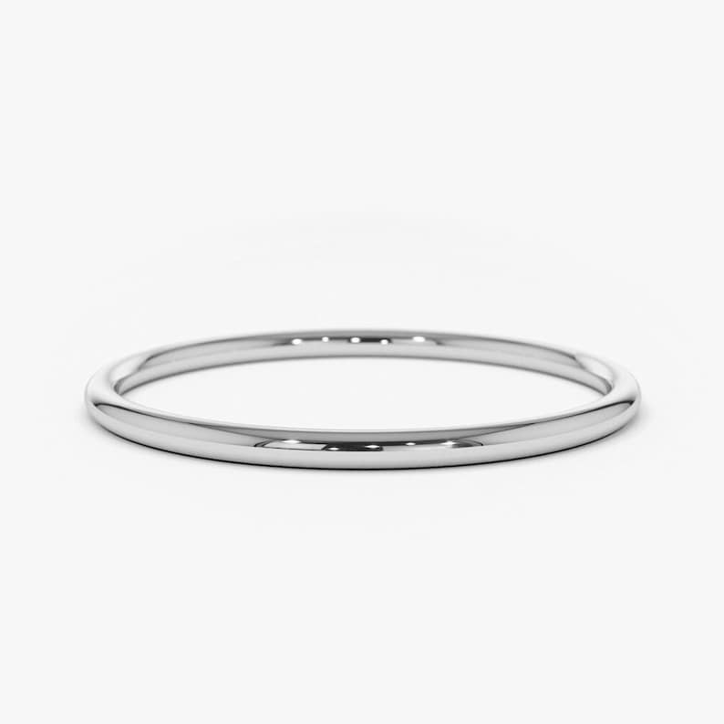 Platinum Wedding Band / 1.2MM Simple Platinum Wedding Band for Women / Thin Wedding Band image 6