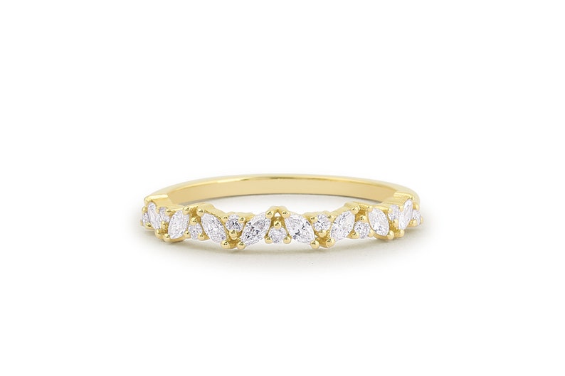 1.00 CT Diamond Eternity Mariage Bande Bague 14k solide or blanc