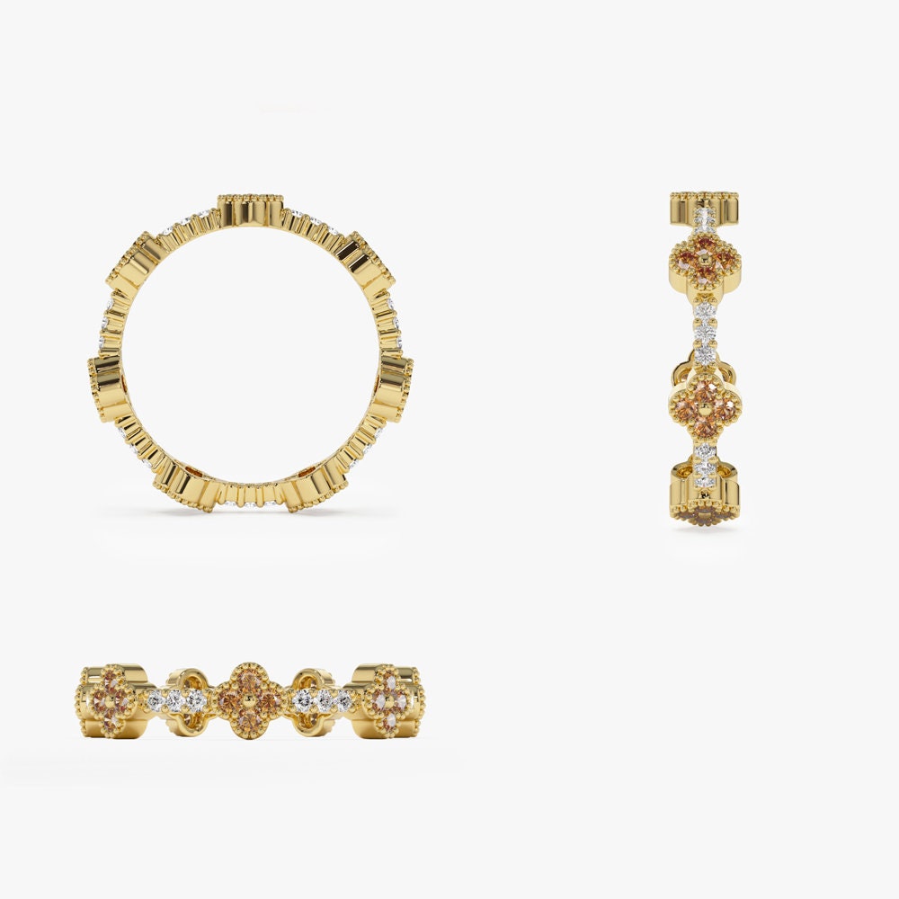 Zytrin R Zitrin Diamant Ring in 585 Gold / Gelbgold Edelstein Ring / Gelbgold ...