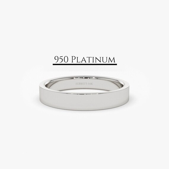 Plain platinum shop women's wedding band
