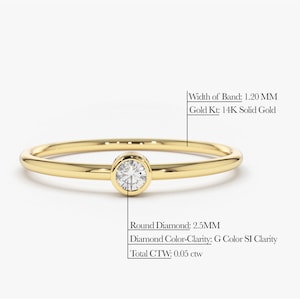 14k Rose Gold Diamond Ring Measurements