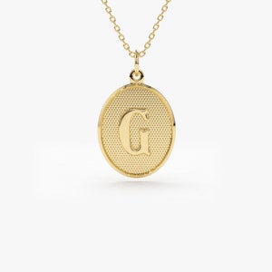 14k Gold Custom Font Letter Necklace Pendant