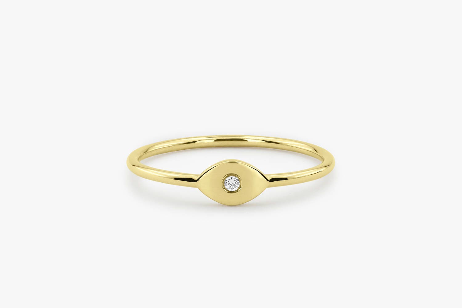 Evil Eye Ring / Evil Eye Diamond Ring in 14k Gold / Evil Eye Jewelry …