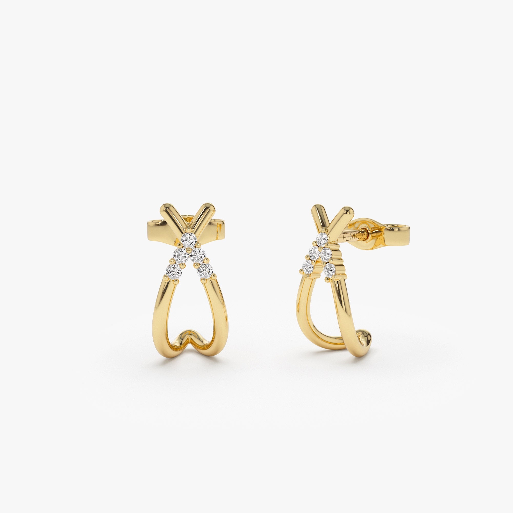 Gold Diamond Hoop Earrings Caratlane Diamond Earrings Solitaire
