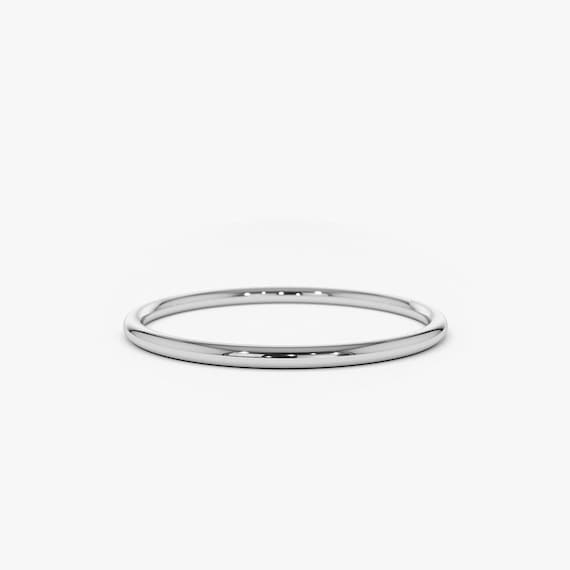 Wedding Band 14k White Gold Ring Gold Wedding Rings also used as  Stacking Rings Thin Wedding Band available as Rose Gold Ring