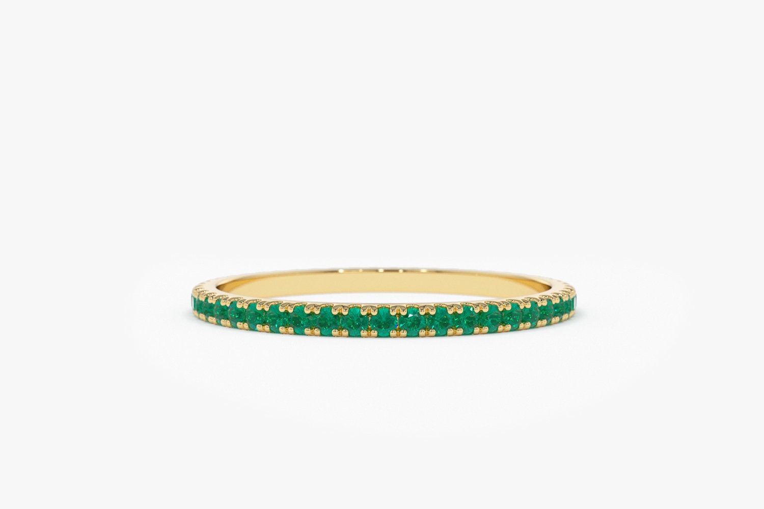 Emerald Eternity Band - Micro Pave Emerald Eternity Band Available as…