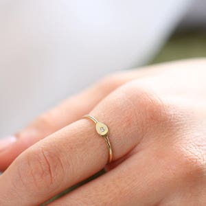 Evil Eye Ring / Evil Eye Diamond Ring in 14k Gold / Evil Eye Jewelry / Stacking Ring / Eye Ring / Gold Evil Eye Ring