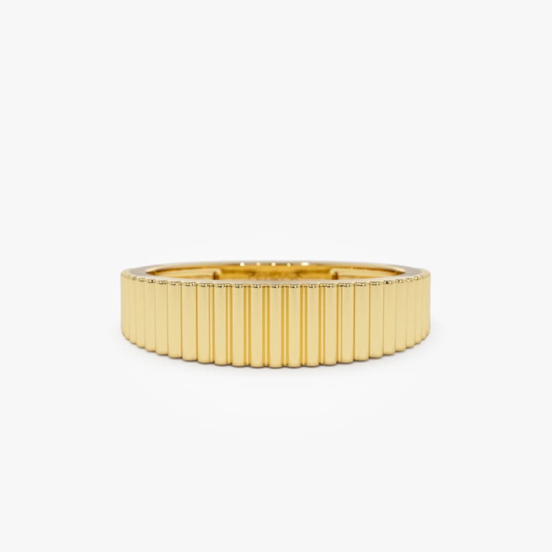 14k Gold Textured Wedding Band