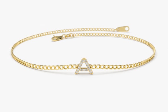 Vintage 14K Gold and Diamond Flat Curb Link Bracelet, 6.5” Long – Alpha &  Omega Jewelry