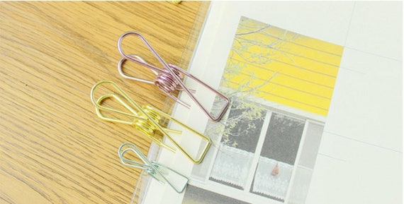 Vaskey 2Boxes Metal Long Tail Clip Office Supplies Simple Lovely Wire Binder Clips