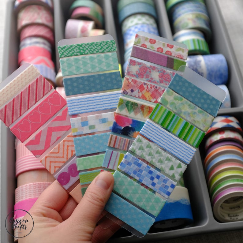 blue washi samples Washi Sample sets 8pcs colorful Pinky washi samples