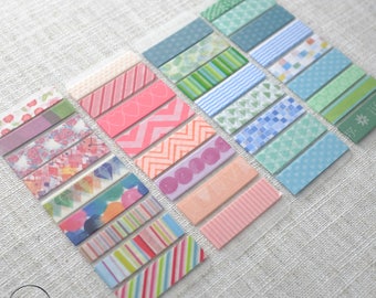 Washi Sample sets | Pinky washi samples | blue washi samples | colorful | 8pcs