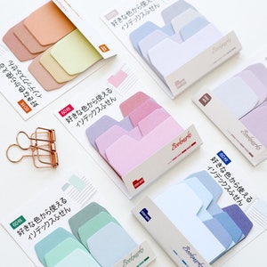 Pastel Color Sticky Tabs, Index Tabs, Memo Pad, Pastel Stationery
