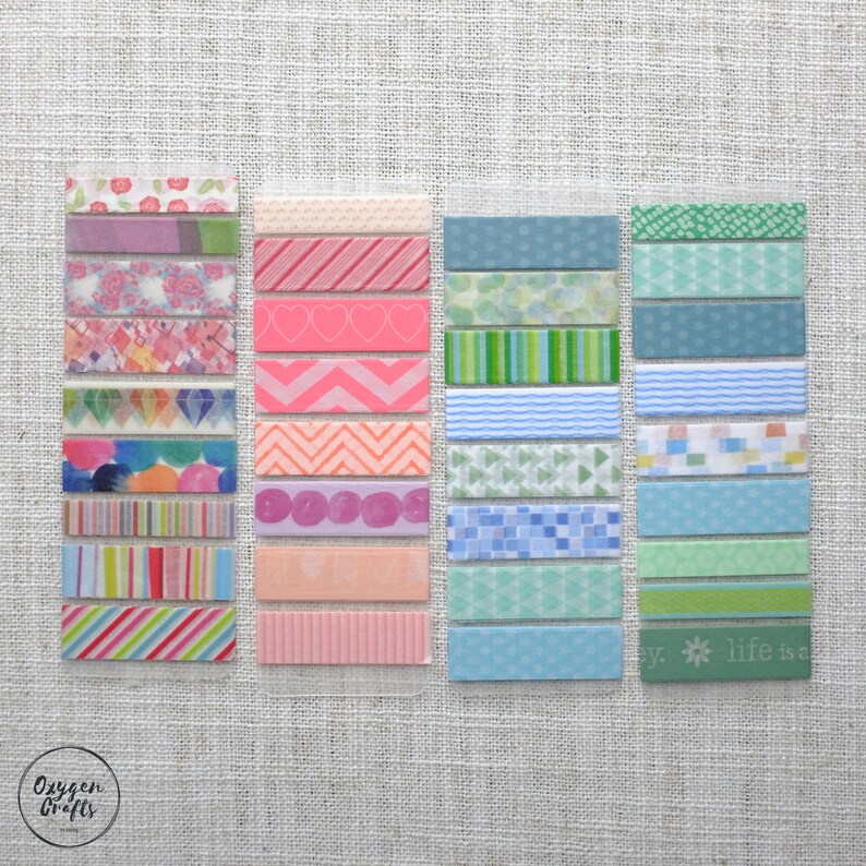 blue washi samples Washi Sample sets 8pcs colorful Pinky washi samples