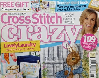 Cross Stitch Crazy magazine. June 2019 Issue 125. Patterns include a sampler, wedding gift ideas and a small motif booklet of extra patterns