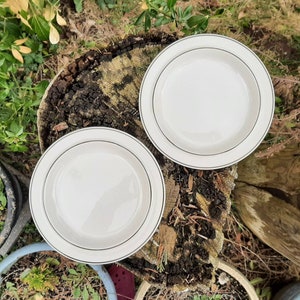 Arabia Finland Fennica bread plates, Ulla Procope, Richard Lindh, set of two