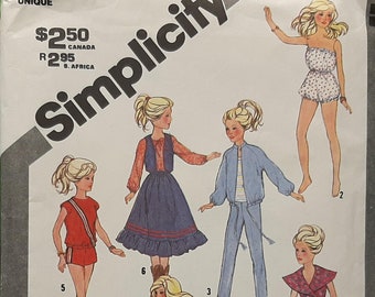 Simplicity Sewing Pattern 5356 for Inch Fashion Doll