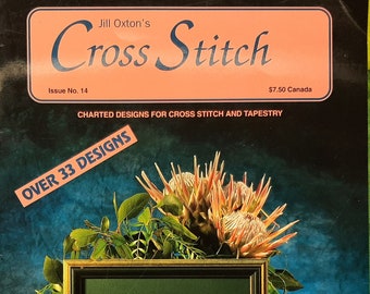 Jill Oxton's Cross Stitch booklet, over 33 charted designs, issue 14