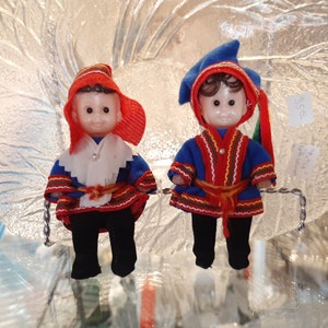 Finland two small Saami or Sami dolls