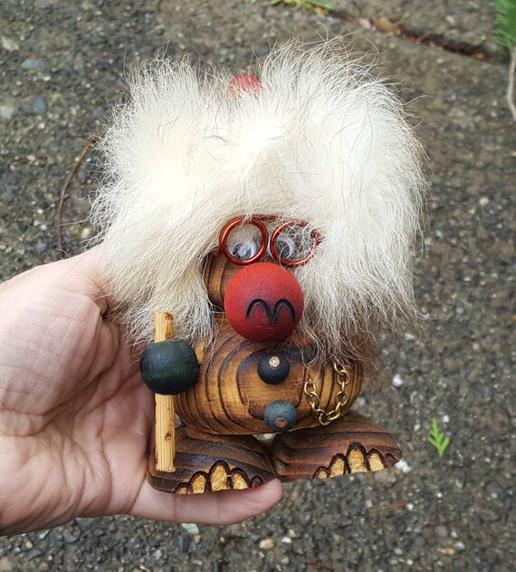 wooden troll dolls